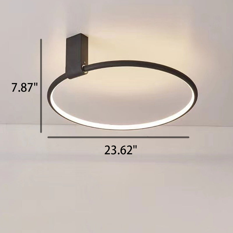 Moderne, minimalistische, runde LED-Einbau-Deckenleuchte aus Aluminium 