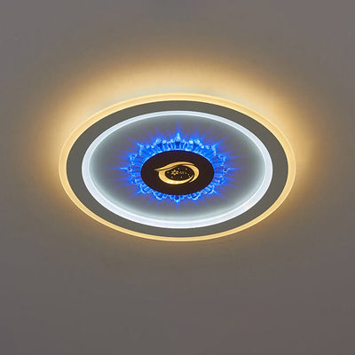 Round Acrylic Simple LED Flush Mount Light