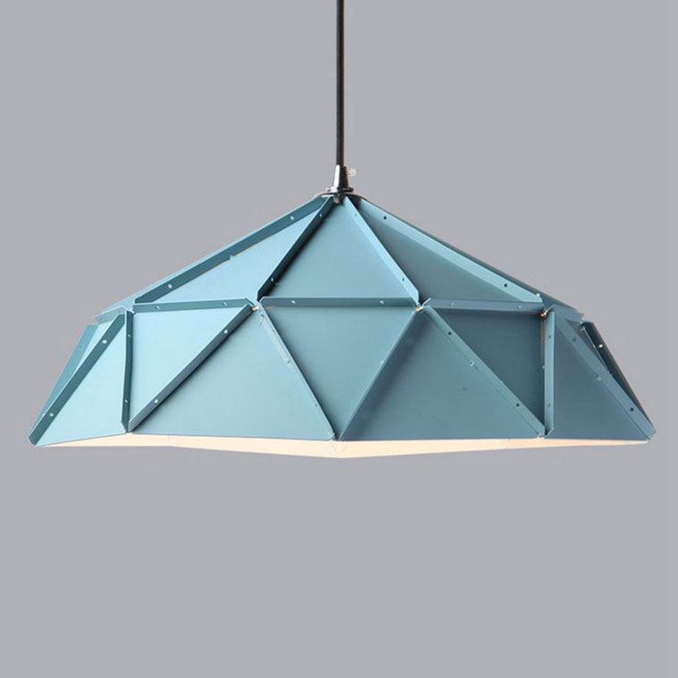 Lampe suspendue à 1 lumière en fer prismatique de grange créative nordique 