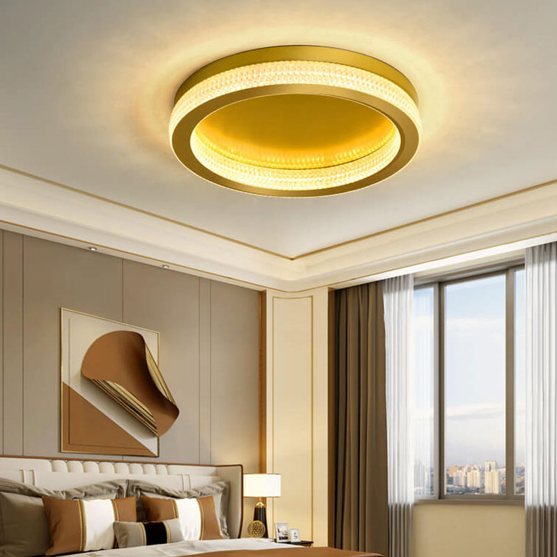 Nordic Iron Acrylic Round  LED Flush Mount Ceiling Light