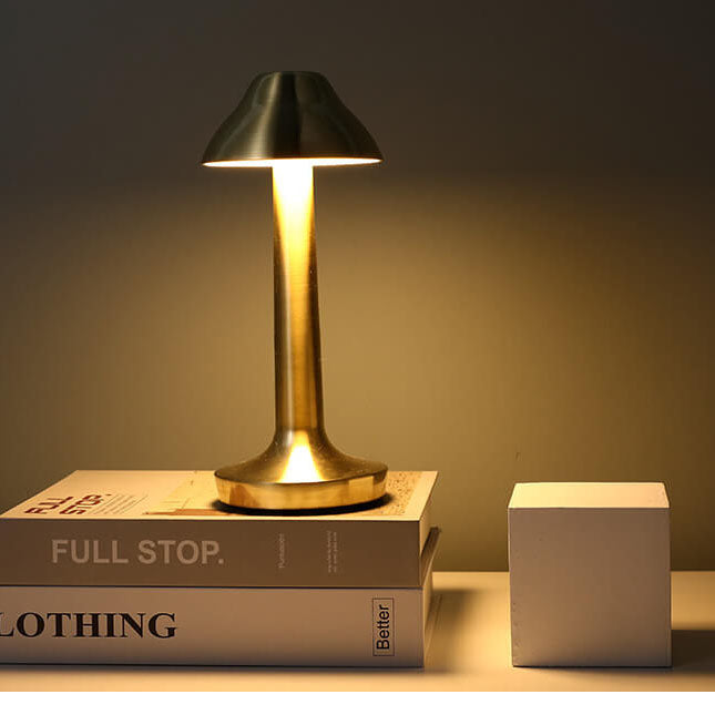 Modern Retro Solid Color Iron USB Touch LED Night Light Table Lamp