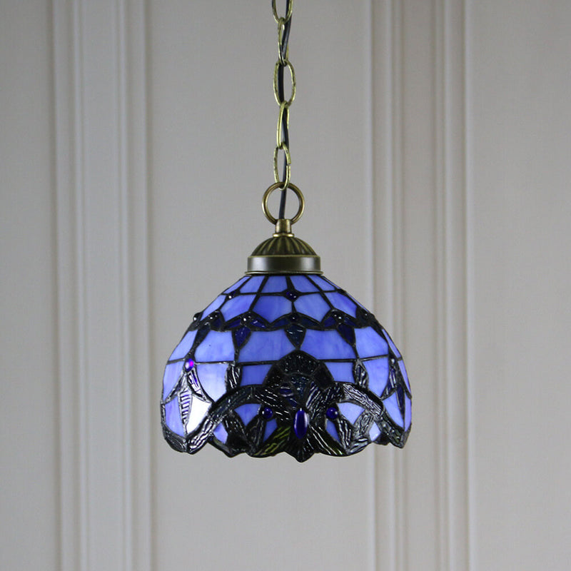 European Tiffany Vintage 1-Light Pendant Light