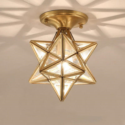 Moderne 1-Licht-Stern-Pentagramm-förmige halbbündige Beleuchtung 