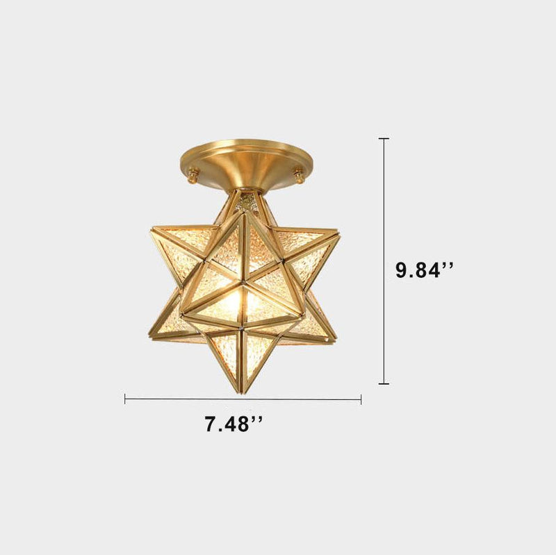 Moderne 1-Licht-Stern-Pentagramm-förmige halbbündige Beleuchtung 