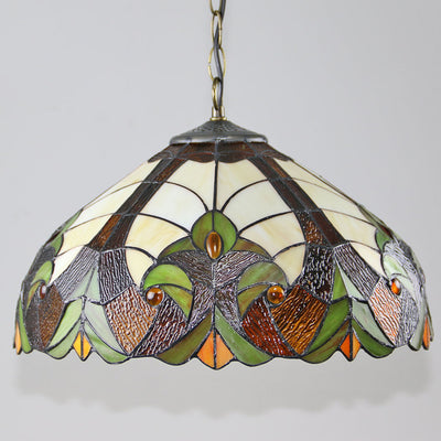 Luminaire suspendu à 1 lumière Tiffany Vintage Butterfly Rose Dome 