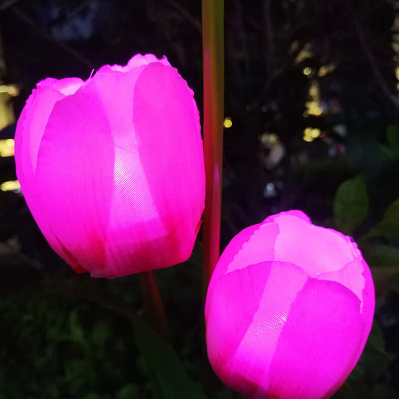 Solar-Tulpen-Rasen-Licht-im Freiengarten-LED-Tulpen-Blumen-Licht-Bodeneinsatz-Landschaftslicht 