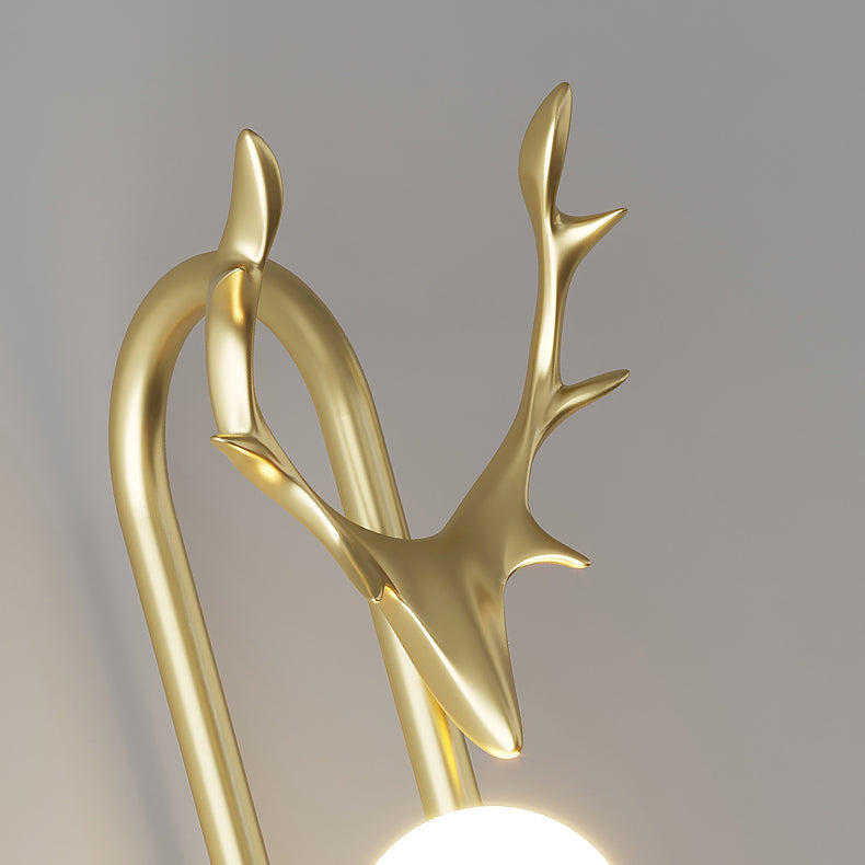 Nordic Light Luxury Antler Circle LED Wall Sconce Lamp