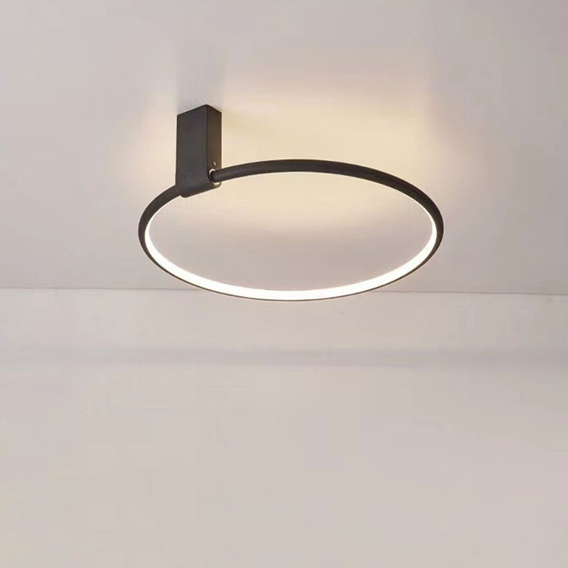 Moderne, minimalistische, runde LED-Einbau-Deckenleuchte aus Aluminium 