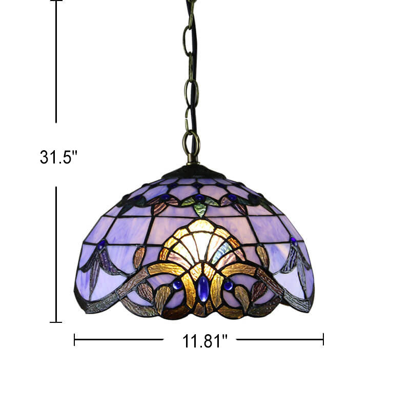 European Tiffany Vintage 1-Light Pendant Light