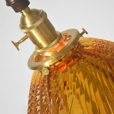 Modern Retro Solid Color Brass Glass Iron 1-Light Pendant Light