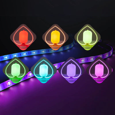 Lampe de table LED créative et intelligente en forme de cœur RVB pour soins oculaires 