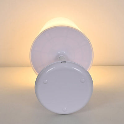 Modern Pure White Mushroom Remote Control Touch USB Rechargeable LED Night Light Table Lamp