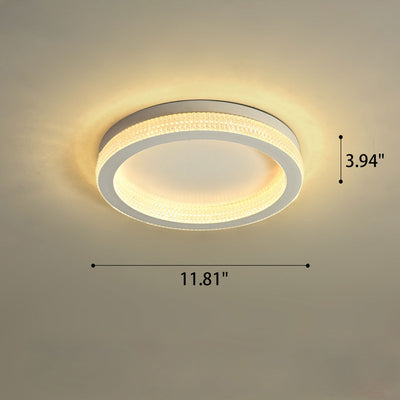 Nordic Iron Acrylic Round  LED Flush Mount Ceiling Light