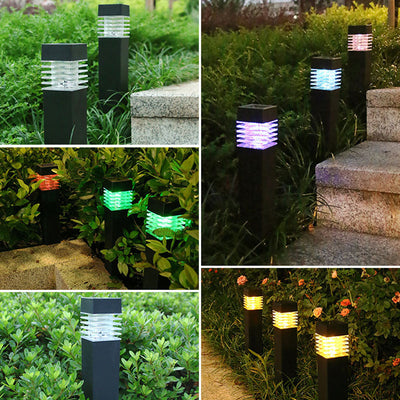 Lumière solaire imperméable industrielle contemporaine d'insertion de pelouse de la colonne LED d'ABS pour le patio extérieur 