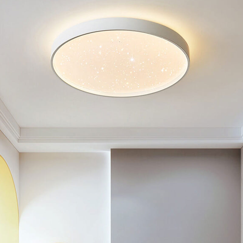 Minimalist Creative Star Empty Circular LED Iron Flush Mount Ceiling Light