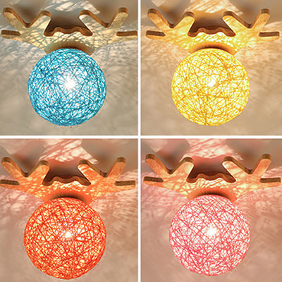 Nordic Log Creative Hemp Ball Fawn LED-Einbauleuchte 