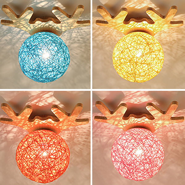 Nordic Log Creative Hemp Ball Fawn LED-Einbauleuchte 