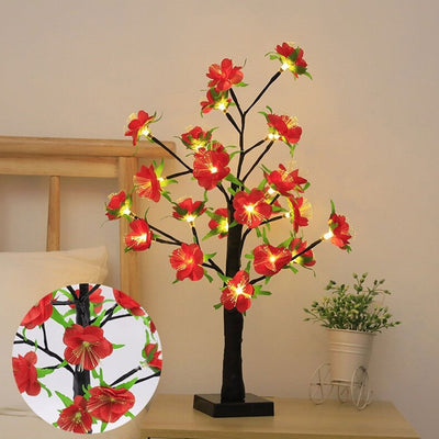 Lampe de table décorative à LED de lumière d'arbre de simulation créative 