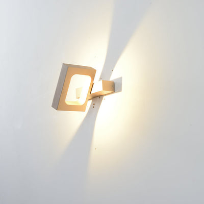 Modern Minimalist Square Flat Panel Rotatable LED Wall Sconce Lamp