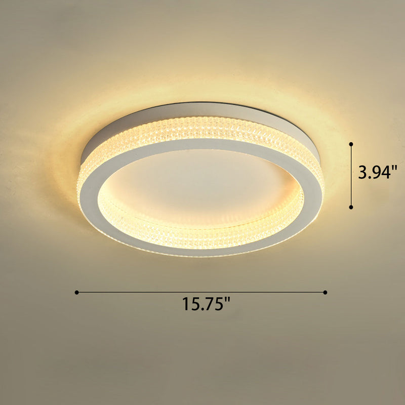 Nordic Iron Acrylic Round  LED Flush Mount Ceiling Light