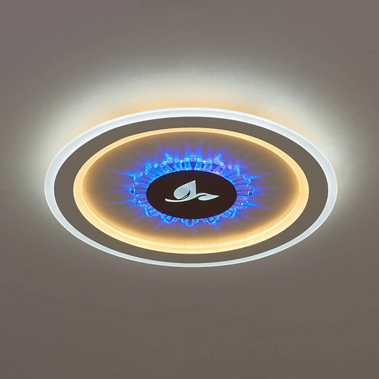 Round Acrylic Simple LED Flush Mount Light