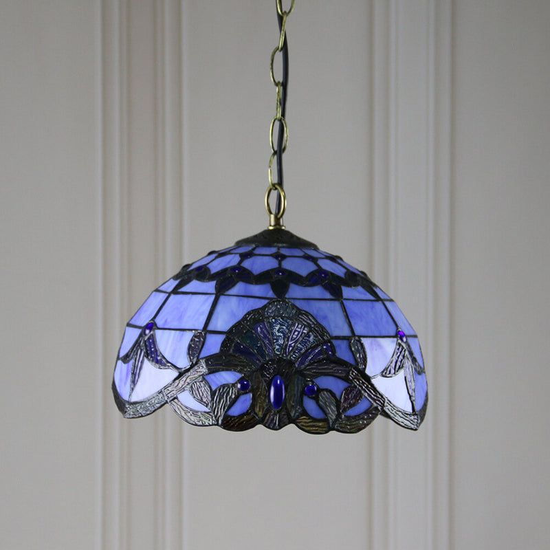 European Tiffany Vintage 1-Light Pendant Light