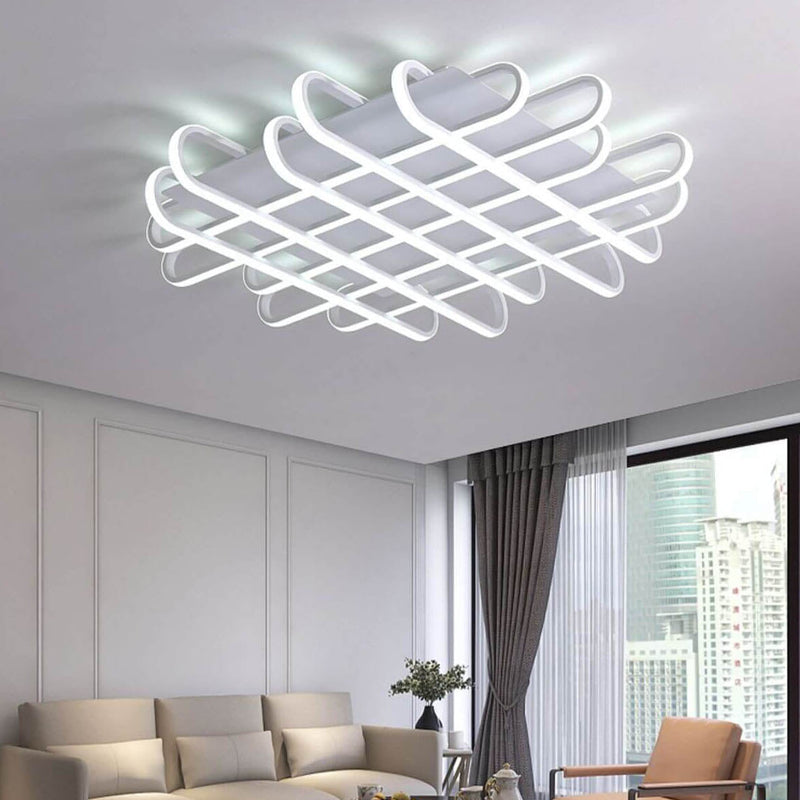 Modern Creative Waffle Iron Silicone Acrylic Silicone LED Flush Mount Ceiling Light