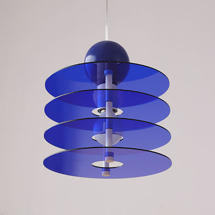 Contemporary Nordic Colorful Acrylic Flying Saucer 1-Light Pendant Light For Bedroom