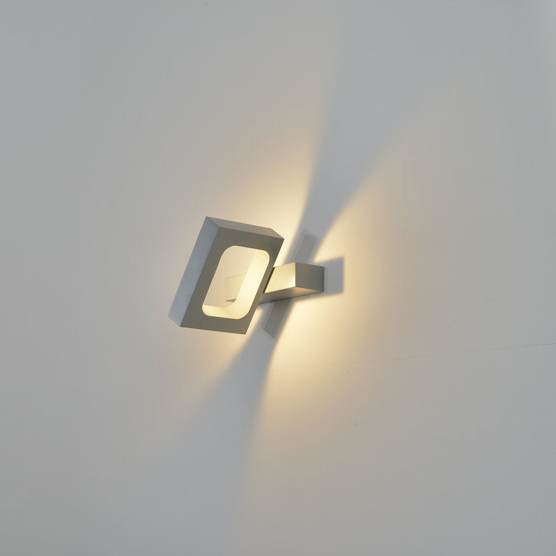 Modern Minimalist Square Flat Panel Rotatable LED Wall Sconce Lamp