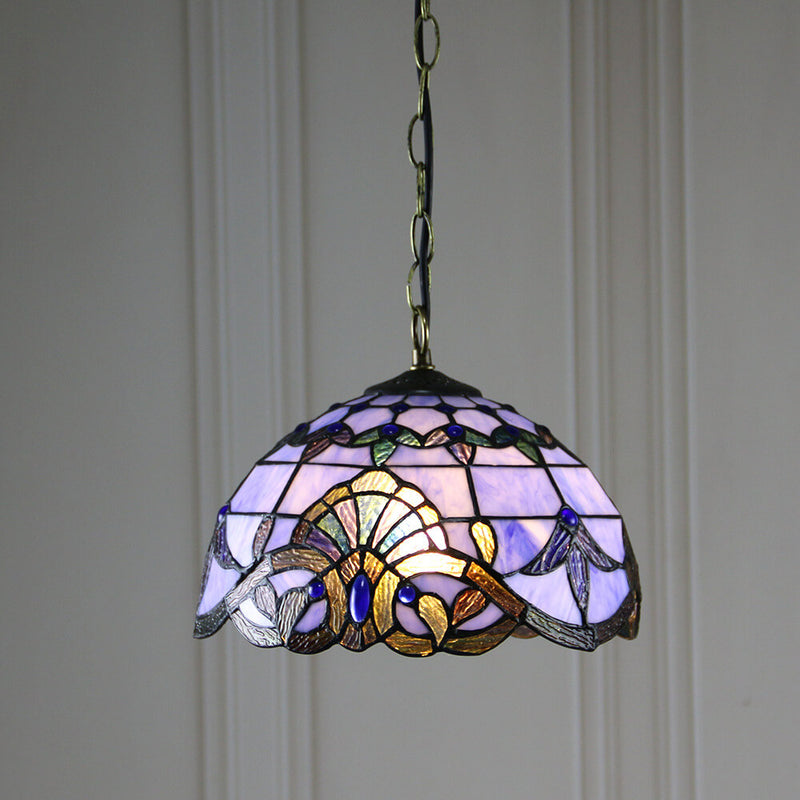 European Tiffany Vintage 1-Light Pendant Light