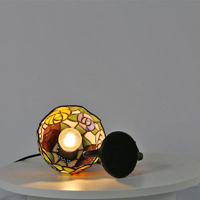 Tiffany Glass Grape Shape Eye Protection 1-Light Tischlampe 