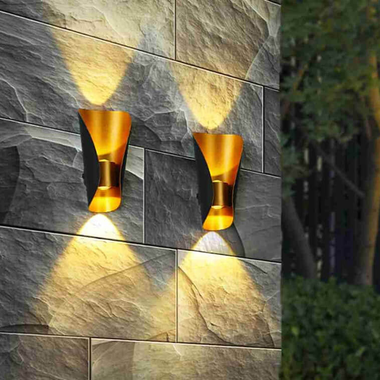 Modern Creative Bending Column LED Outdoor Waterproof Wall Sconce Lamp