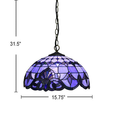 European Tiffany Vintage 1-Light Pendant Light