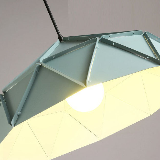 Lampe suspendue à 1 lumière en fer prismatique de grange créative nordique 