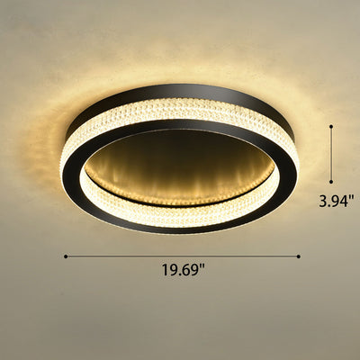 Nordic Iron Acrylic Round  LED Flush Mount Ceiling Light