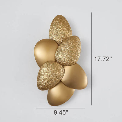 Moderne Luxus-Gold-Edelstahl-Kiesel-3/6-Licht-Wandleuchte 