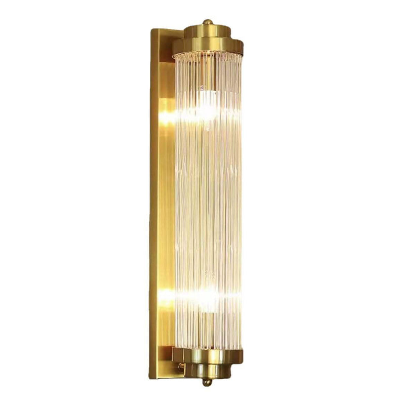 Modern Luxury Crystal Cylinder Column Rotation 2-Light  Wall Sconce Lamp