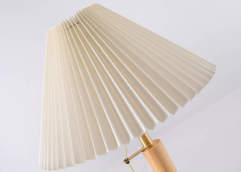 Retro Pleated Pull Cord Switch 1-Light Table Lamp