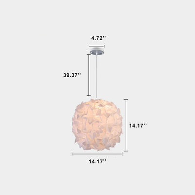 Modern Minimalist Acrylic Flower Globe 1-Light Pendant Light