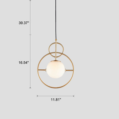 Nordic Creative Circle Ball Glas 1-Licht LED-Pendelleuchte 