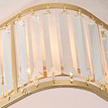 Plafonnier encastré moderne à 5 lumières carrées en cristal 
