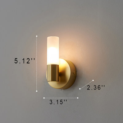 Modern Luxury Column Acrylic Brass 1/2/4 Light LED Wall Sconce Lamp