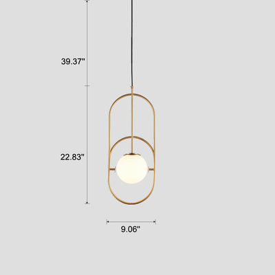 Nordic Creative Circle Ball Glass 1-Light LED Pendant Light