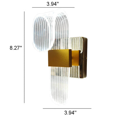 Modern Curved Acrylic Aluminum LED Wall Sconce Lamp