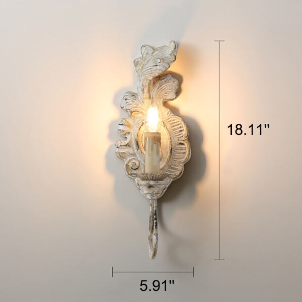 Vintage Resin Candelabra 1-Light Wall Sconce Lamp