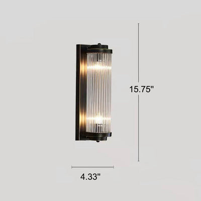 Moderne Luxus-Kristall-Zylinder-Säulen-Rotation 2-Licht-Wandleuchte 