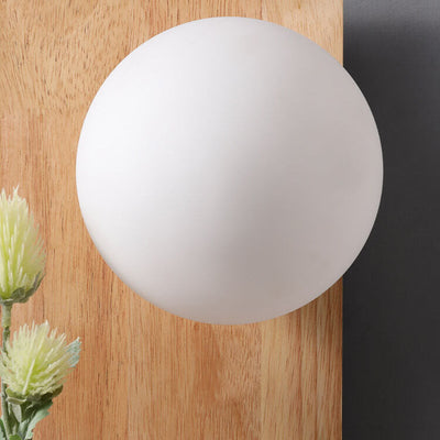 Nordic Solid Wood Glass Globe 1-Light  Wall Sconce Lamp