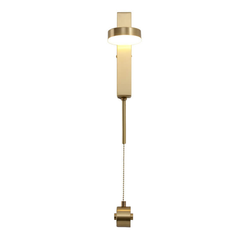 Modern Luxury Square Brass Suspension Chain LED Wall Sconce Lamp