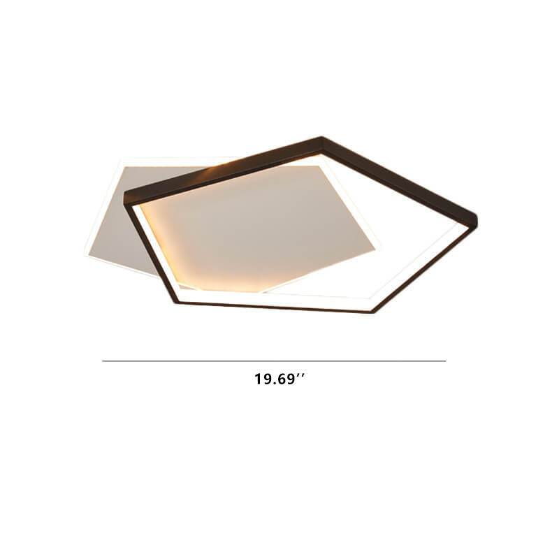 Plafonnier encastré à LED pentagonal minimaliste moderne 