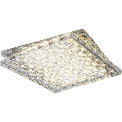 Modern Luxury Crystal Square LED Flush Mount Ceiling Light